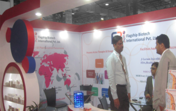 One side open stall in Pharma Exhibition